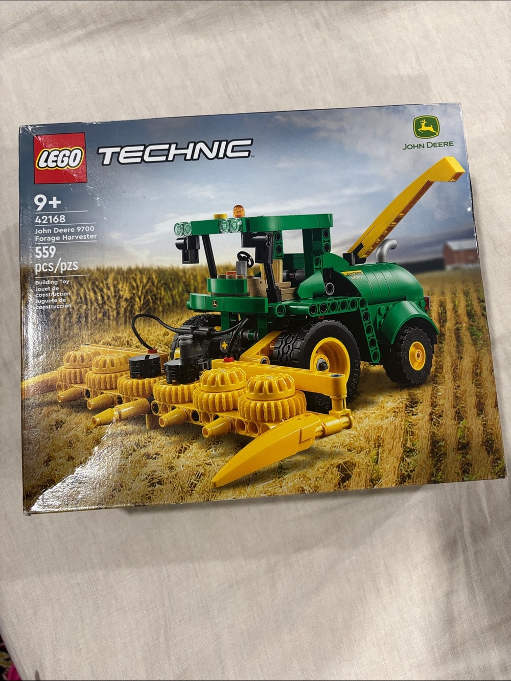 LEGO Technic Green and Yellow John Deere Forage Harvester Model